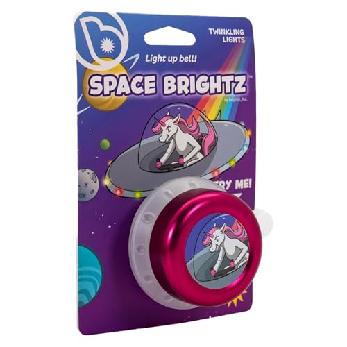 Sonnette de vélo à LED enfant rose avec avertisseur sonore et éclairage guidon
