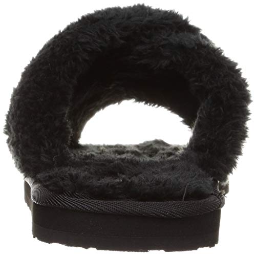 Volcom Womens Lived In Lounge Faux Fur Slide Sandal, Black, 6 Us #TOP2