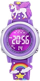 VAPCUFF 3D Cartoon Waterproof Watches for Girls with Alarm - Best Toys Gifts for Girls Age 3-10