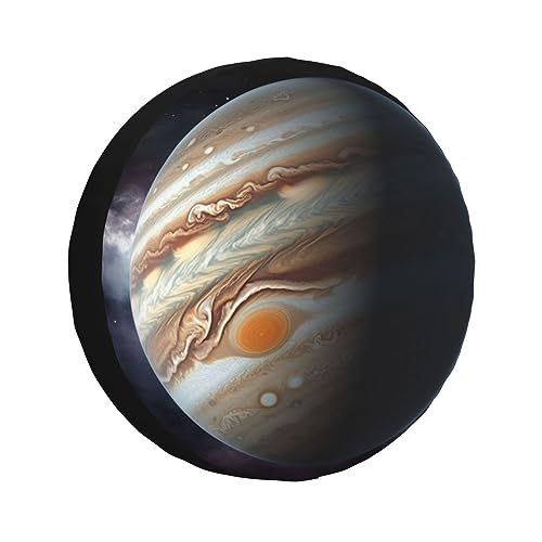 Cubierta de neumático de repuesto con estampado de paisaje Jupiter, a prueba de polvo, resistente a la intemperie, protectores de neumáticos personalizados, ajuste universal para remolque, caravana