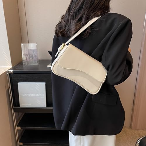 Image of Shoulder Bag for women Y2K Crossbody Vegan Leather Purse Straps Retro Clutch Hobo Hadbags with 2 Removable