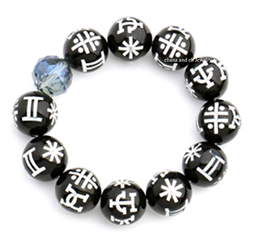Eliana and Eli Black Panther KIMOYO Beads Bracelet Wakanda Cosplay Props with Crystal Bracelet Party Accessories Prime