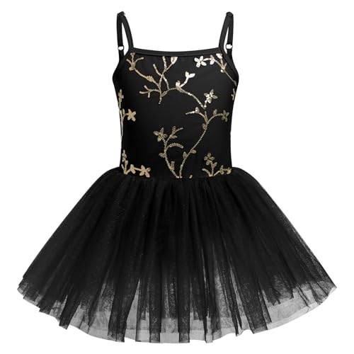 Robe de danse classique fille et justaucorps paillettes sans manches