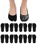 PASDUCHAS 8 Pairs Tabi Socks Women, No Show Japanese Non Slip Low Cut Split Toe Tabby Socks