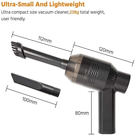 Poyet Mini Vacuum Cleaner Cordless, Handheld Vacuum Cleaner, Hand Held Hoovers Cordless, Small Hoover Vacuum Cleaner Rechargeable Hand Vac for Home Cleaning Keyboard Computer Pet House