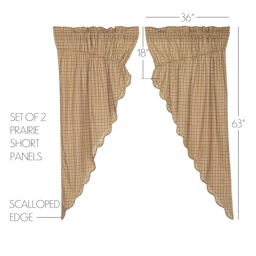VHC-Brands-Millsboro-Window-Curtains-Prairie-Short-Panel-Scalloped-Set-of-2-Tan-63x36x18 VHC Brands Millsboro Window Curtains Prairie Short Panel Scalloped Set of 2 Tan 63x36x18