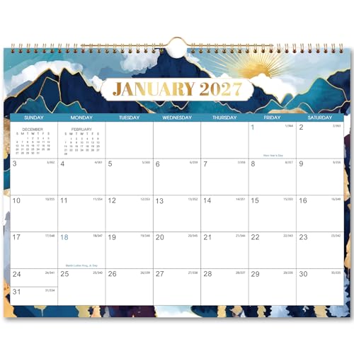 Calendario 2027 de pared mensual para organizar las tareas del hogar
