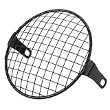 Rejilla para faro de motocicleta 1 Cubierta De Lámpara De Motocicleta De 6,5 Pulgadas, Protector De Faros, Luz De Parrilla Retro Vintage, Piezas De Motocicleta GN CG125(Checks)