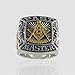 LELOUCHY Masonic Rings for Men - Silver/10K/14K/18K Real Gold Freemason Signet Ring - Men's Freemason Gifts - Masonic Biker & Master Mason Ring - Sizes 4-16