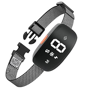 Anti Dog Bark Collar, Training & Behavior Aids, Ipx6 Waterproof and Rechargeable Smart Electric No Bark Collar with Adjustable Sensitivity for Large Medium Small Dogs