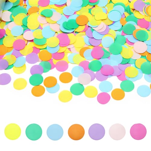 6000 Piezas De Confeti Colorido (2,5 Cm) – Decoración Multicolor Para Mesas, Perfecto Para Fiestas De Cumpleaños, Bodas Y Celebraciones. Ideal Para Cajas De Regalo Y Decoraciones Festivas.