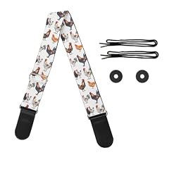 GLENLCWE Chicken Guitar Strap,Soft Guitar Strap for Bass Electric Guitar Acoustic Guitar - Les Beatles, Paul McCartney, John Lennon, RIngo Starr, George Harrison