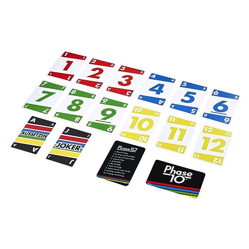 Mattel Game PHASE 10 jeu de société et de cartes, version allemande, FPW38