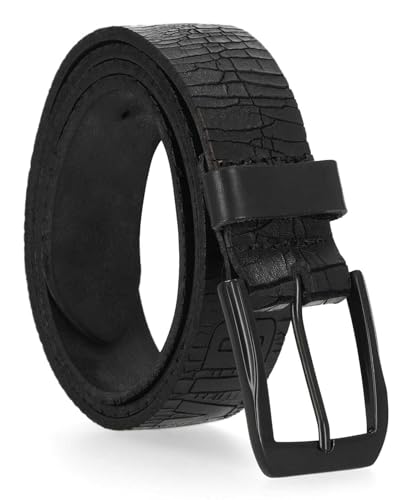 Harley-Davidson Men's Cracked Earth Raised H-D Logo Leather Belt - Black2