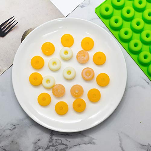 Gummy Bear Candy Molds Silicone, Gummy Molds With 2 Droppers, Non-Stick Silicone Candy Molds Including Mini Dinosaur, Bear Shape, Hearts And Mini Donut, Set Of 4 #TOP7