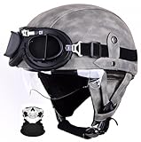 ★ Casco da moto alla moda: questo è il casco ideale per uomini e donne che cercano un casco più comodo ed elegante. È di piccole dimensioni e leggero.