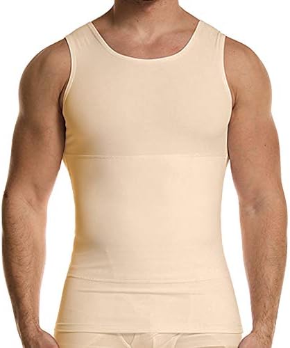 GSKS Mens Body Shaper Compression Tank Top Slimming Shapewear Abdomen Undershirts