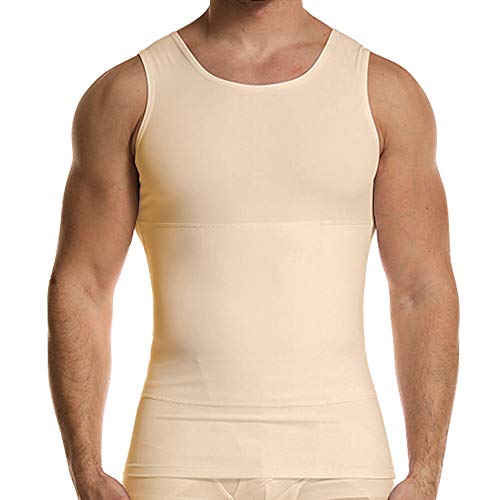 Gsks Mens Body Shaper Compression Tank Top Slimming Shapewear Abdomen Undershirts #TOP3