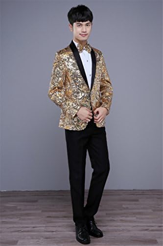 MY'S Men's G-Dragon Bling Sequins Party 