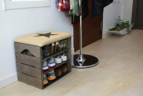 LIZA Line SCARPIERA di Legno con Seduta Morbida