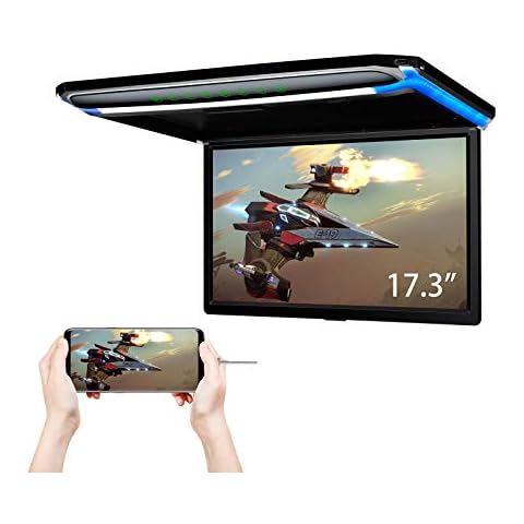 XTRONS® 17.3 Inch 16:9 Ultra-thin FHD Digital TFT Screen 1080P Video Car Overhead Player Roof Mounted Monitor HDMI Port 19201080 Full High Definition (CM173HD) Cover