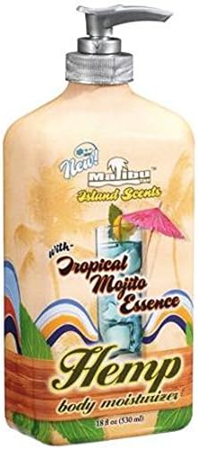 Malibu Hemp Body Moisturizer, Island Scents with Tropical Mojito Essence, 18 fl OZ