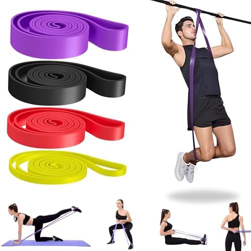 Genérico Gomas Elásticas Musculación, Conjunto de 4 Bandas Elásti...