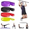 Gomas elasticas musculacion,Set 4 Bandas elasticas (5kg-38kg),Cinta de Resistencia,Fitness,Yoga,Crossfit.