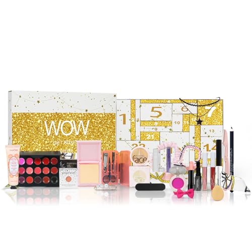 POPFEEL 【クリスマス メイクアップ アドベント カレンダー 2024 】Christma メイクアップセット 24点セット コスメセット ビューティーアドベントカレンダー クリスマス カウントダウン カレンダー - クリスマス プレゼント 24日間 カウント クリスマス アドベント カレンダー メイクセット クリスマス バレンタイン 新年 入学式 贈り物 人気ギフト 人気 化粧品セット(ホワイト) - プリティラビットPiaoliangtu - 商品画像