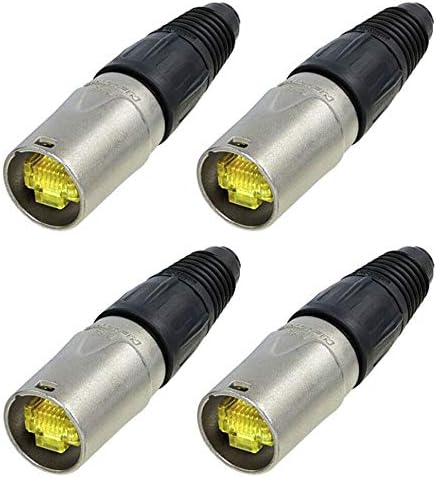 Genuine Neutrik NE8MX-1 Ethercon Cable Connector Nickel Housing 4 Pack