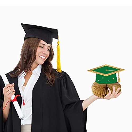 Party Greeting 2022 Graduation Party Decorations Class Of 2022 Congrats Grad Honeycomb Centerpieces Congratulate Graduation Table Toppers For Graduation Party Favor Supplies Green 8Pcs thumb #4