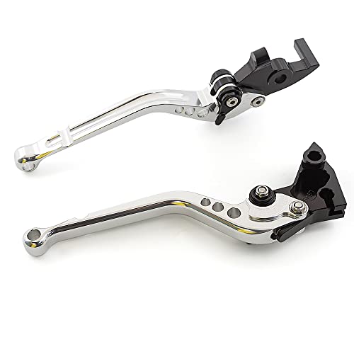 Image of Aluminum CNC Clutch Brake Levers Fit For RE650 Interceptor Continental INT-650 GT650 GT 650 Before 2022 Long Adjustable Silver