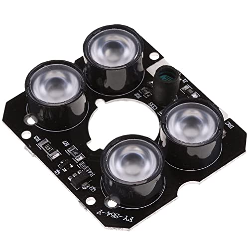 CENPEK 850 nm Infrarot-LED-Array-Platine, IR-Beleuchtung mit IR-Reichweite bis zu 30 m, für alle Arten von Kamera-Modulen, Leistung DC 12 V