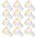Lamparas Bombillas de LED Foco GU10 7W Regulable Equivalente 60W 38° Angulo de Haz Luz Calida 3000K para Lamparas Focos LED Empotrables de Techo Pack de 12 de Enuotek