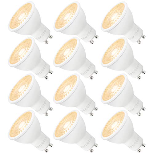 Preisvergleich Produktbild GU10 LED Spot Einbauleuchten Schienenlampe Leuchtmittel Glühbirnen Lampen Dimmbar 7W 650Lm Warmweiß 3000K AC185~265V Strahlwinkel 38° 12er Pack von Enuotek