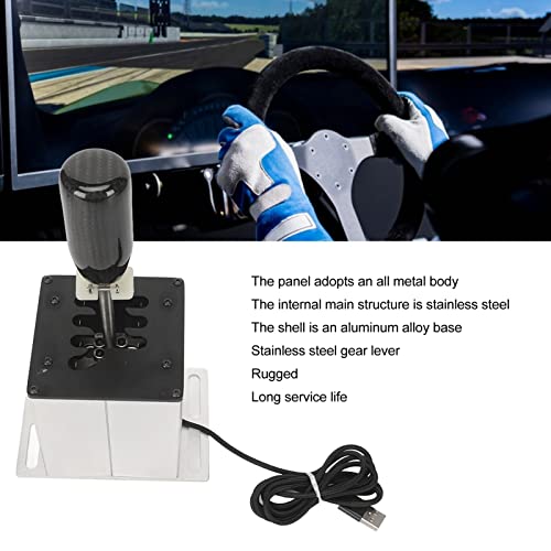 Câmbio Simulador USB, Liga de Alumínio Resistente Plug and Play Edição Profissional 6 R Emulador USB