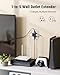 SUPERDANNY 2 Pack Wall Outlet Extender, 5 Way Outlet Splitter, 90 Degree Plug Adapter, 3 Prong Flat, 5 Plug Outlet Adapter, Home/Dorm, Black