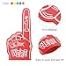 PATIKIL Giant Foam Finger 18 Inch, 5 Pcs Number 1 Foam Hand EVA Foam Finger Cheerleading Accessories for Sports Events Baseball Basketball Soccer Games, Multicolored