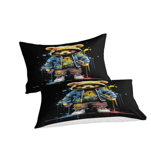 Housse de couette hypoallergénique microfibre douce fermeture éclair parure de lit 260x220
