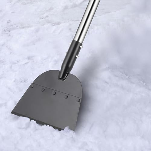 Pala de hielo con diseño de metal plano y mango largo ajustable 6