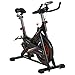 homcom Cyclette Bicicletta per Allenamento in Acciaio Nero con Monitor LCD, Seduta, Manubrio e Resistenza Regolabile Volano 10kg, 53x105x105-117cm