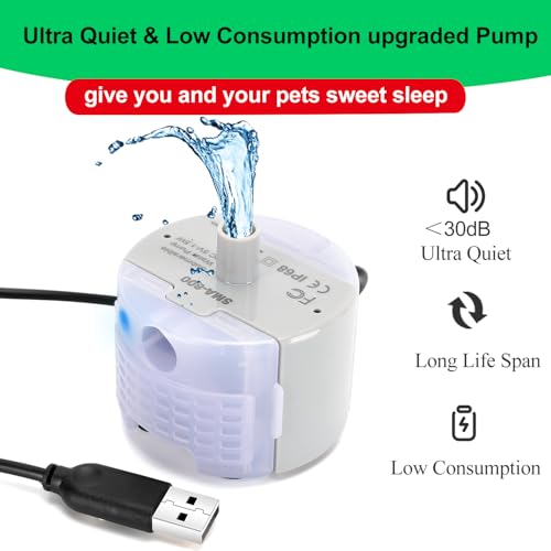 Pompe fontaine pour animaux eau propre chat sensible - 6