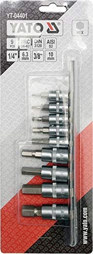 Amazon | Yato yt-04401 – ビットソケットC.V. 9個 | ソケットビット