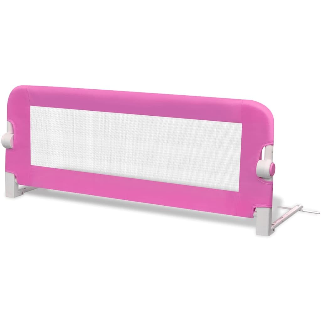 Kleinkind Bettschutzgitter 2 STK Rosa 102x42 cm klappbar mit Netzgewebe Bettschutzgitter für Kinderbett Babybett Elternbett Sturzschutz Absturzsicherung Sicherheit beim Schlafen