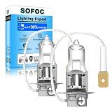 SOFOC-H3 Lampada PK22S Fendinebbia Fari Sostituzione lampada Forte penetrazione 12V 100W Bianco caldo 5000K 2Pez