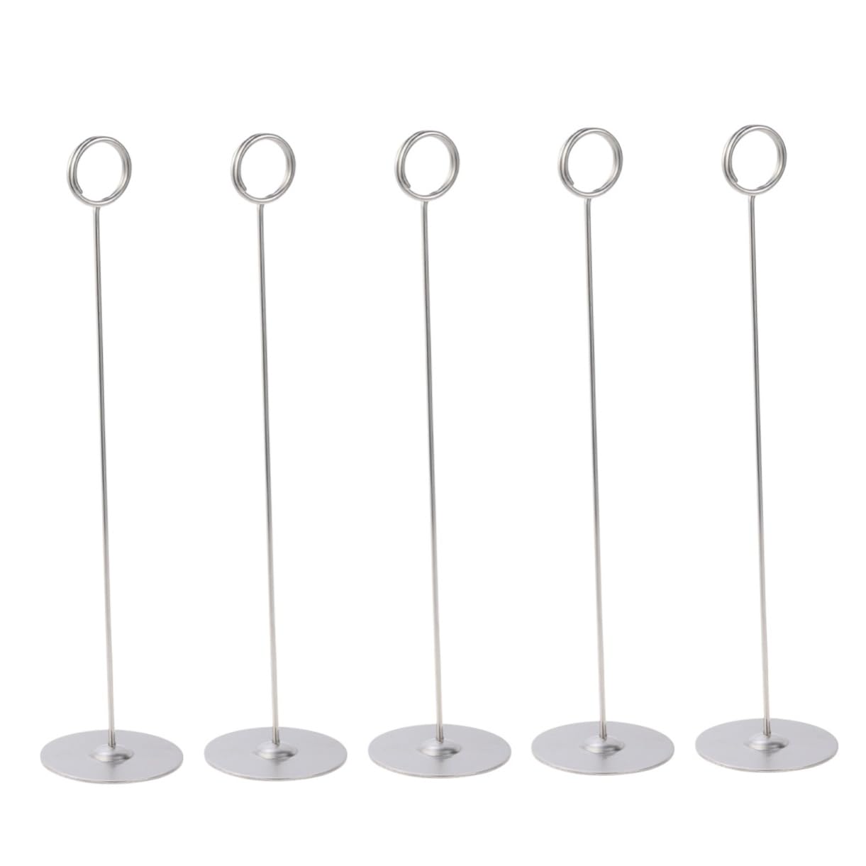 COLLBATH 5pcs Stainless Steel Table Number Holders for Events Card Holders for Table Numbers Tall
