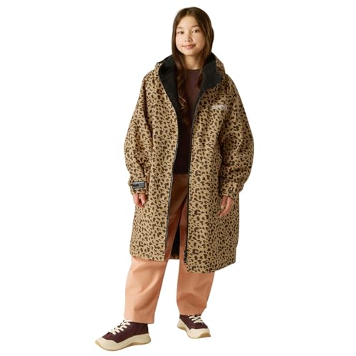 Regatta Kids Spirit Of Adventure Changing Robe - Abstract Leopard Spot - 5-9 Yrs