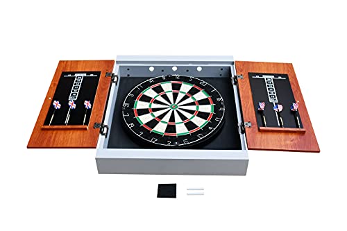 Hathaway Geneva Dartboard and Cabinet Set #TOP28