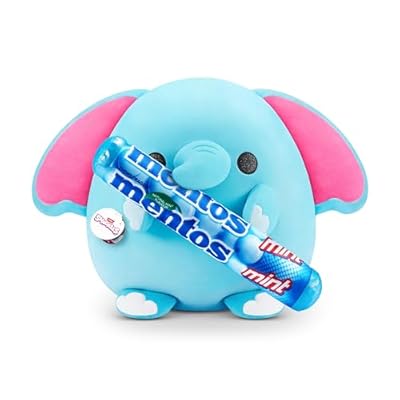 Snackles Series 1 Wave 2 Elephant  Mentos   Surprise Medium Plush  Ultra Soft Plush  35 cm  Collectible Plush with Real Brands  Elephant  Mentos 