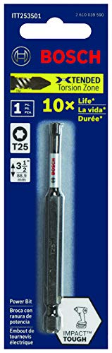 BOSCH ITT253501 1-Piece 3-1/2 In. Torx #25 Impact Tough Screwdriving Power Bit — view 2